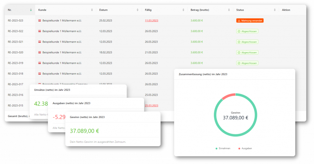 Überblick über alle Rechnungen behalten