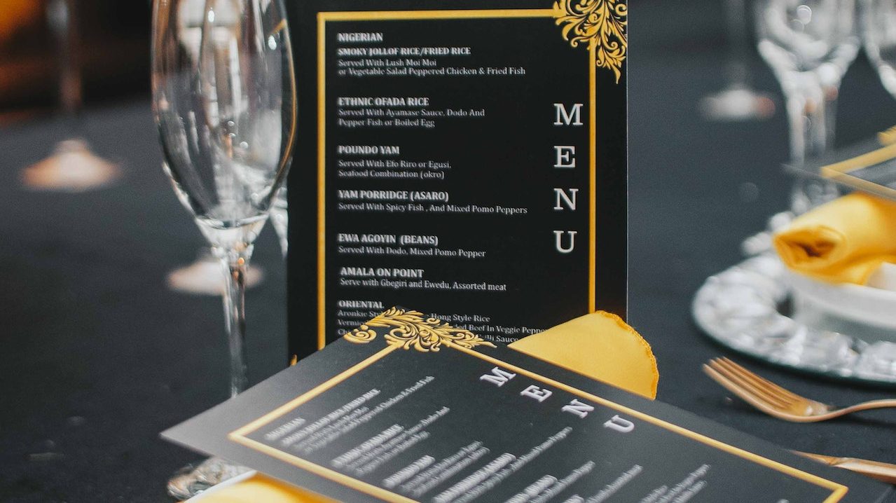 Catering Menü Karte